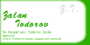 zalan todorov business card